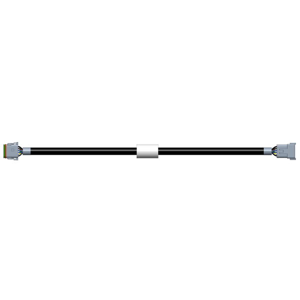 12 pin Deutsch connectors, cable 12 inch length. Used to connect the row-row cable if the RCM2 is mounted too far to reach.